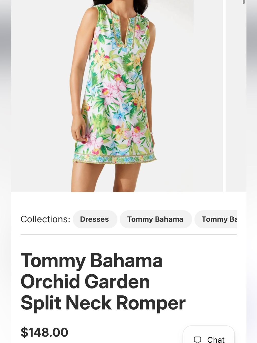 Tommy Bahama Orchid Garden Romper Dress Sz S w MEASUREMENTS w Shorts - Picture 11 of 15